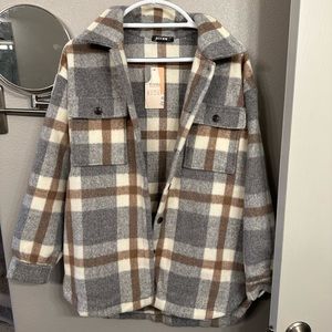 Oversized flannel jacket